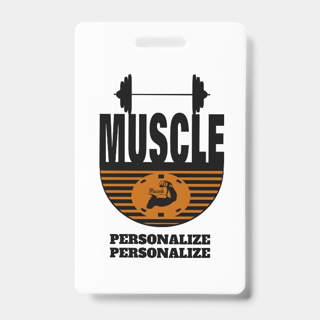 Tarjeta De Identificación Insígnia de plástico de gimnasio vertical (Parte frontal)