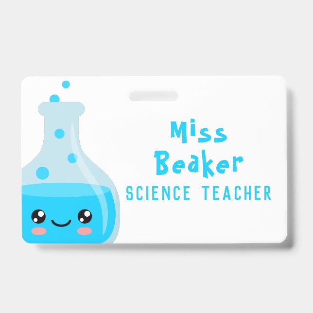 Tarjeta De Identificación insignia de profesor de ciencias (Parte frontal)