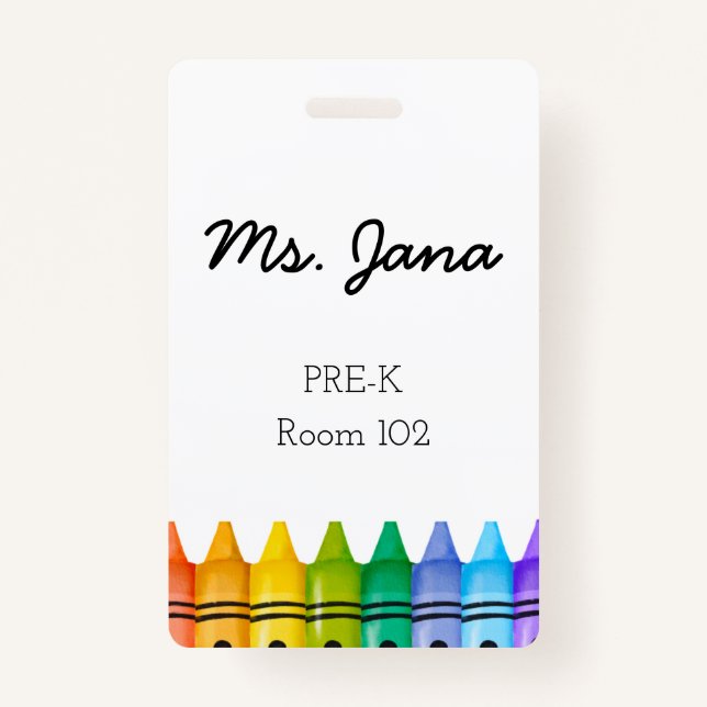 Tarjeta De Identificación Insignia de profesor de guardería (Anverso)