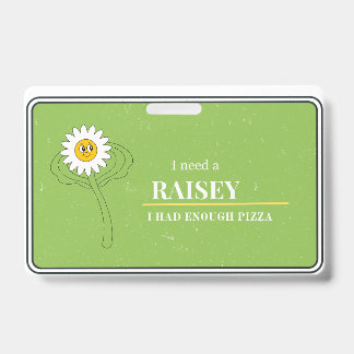 Tarjeta De Identificación Insignia de Raisey