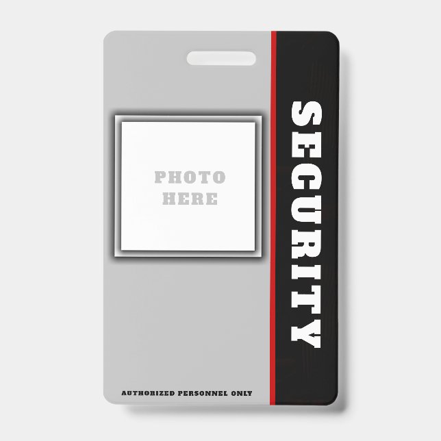 TARJETA DE IDENTIFICACIÓN INSIGNIA DE SEGURIDAD (Parte frontal)