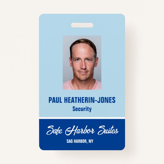 Tarjeta De Identificación Insignia de seguridad de foto de identificación (Anverso)