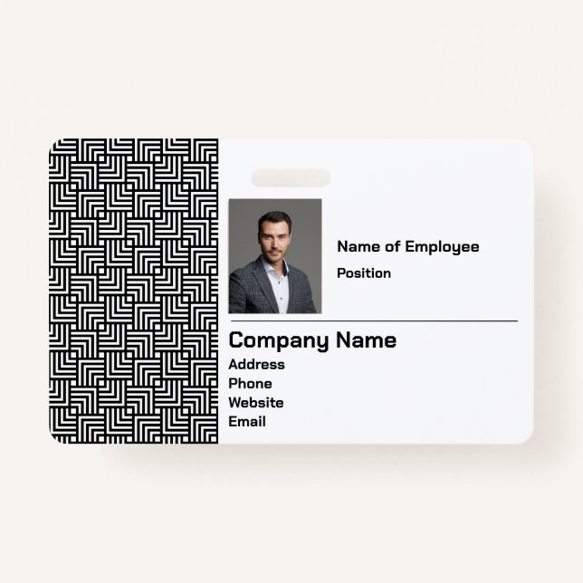 Tarjeta De Identificación Insignia de seguridad de la empresa (Anverso)