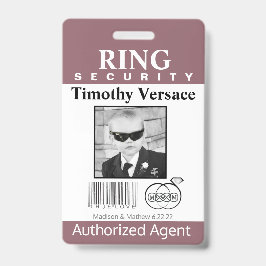 Tarjeta De Identificación Insignia de seguridad del portador de anillo de Ro