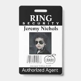 Tarjeta De Identificación Insígnia de seguridad del portador de anillos