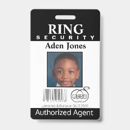 Tarjeta De Identificación Insígnia de seguridad del portador del anillo