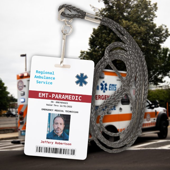 Tarjeta De Identificación Insignia de seguridad paramédica (Subido por el creador)