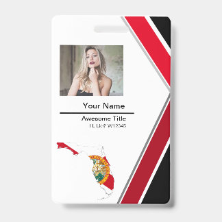 Tarjeta De Identificación Insignia de seguros de Florida