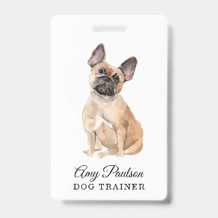 Tarjeta De Identificación Insignia de servicios para Mascotas de entrenador
