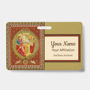 Tarjeta De Identificación Insignia de Sta. Cecilia de Roma (SNV 36, Estilo 1