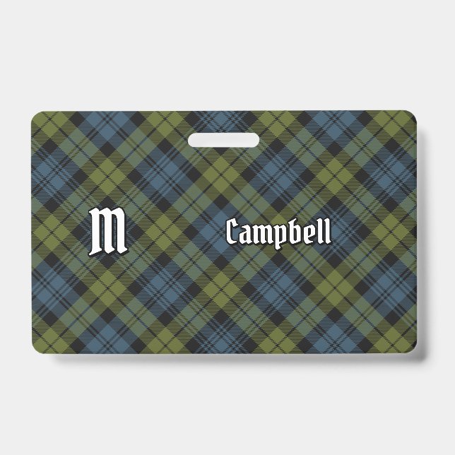 Tarjeta De Identificación Insígnia de Tartán de Campbell (Parte frontal)