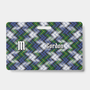 Tarjeta De Identificación Insígnia de tartán de vestido Clan Gordon