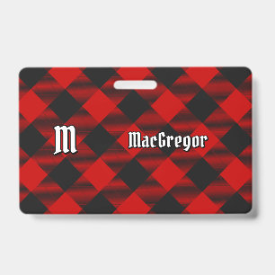 Tarjeta De Identificación Insignia de Tartán MacGregor Rob Roy