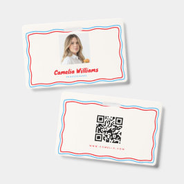 Tarjeta De Identificación insignia de trabajo divertido garabateado