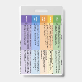 Tarjeta De Identificación Insígnia de vida infantil (vertical) 