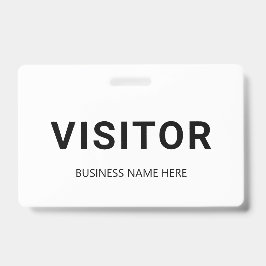 Tarjeta De Identificación Insignia de visita de negocios para empresas en bl