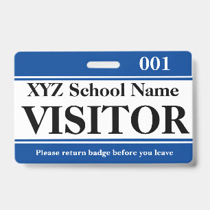 Tarjeta De Identificación Insígnia de visitante
