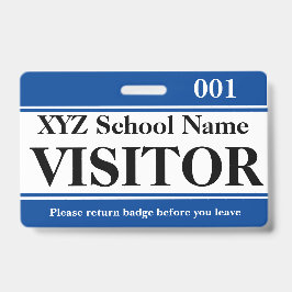 Tarjeta De Identificación Insígnia de visitante