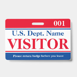 Tarjeta De Identificación Insígnia de visitante