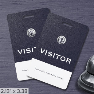 Tarjeta De Identificación Insígnia de visitante de empresa con logotipo plat