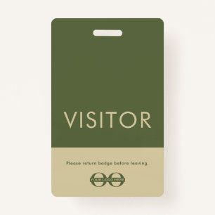 Tarjeta De Identificación Insignia de visitante del logotipo de la empresa