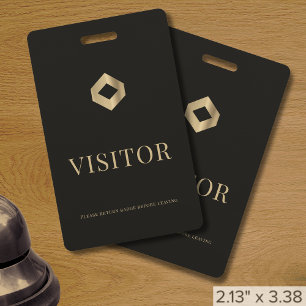 Tarjeta De Identificación Insígnia de visitante del logotipo de la empresa