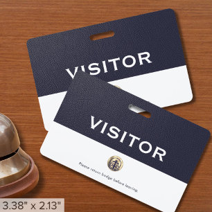 Tarjeta De Identificación Insignia de visitante del logotipo de la empresa