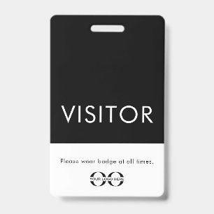 Tarjeta De Identificación Insígnia de visitante escolar personalizada con lo