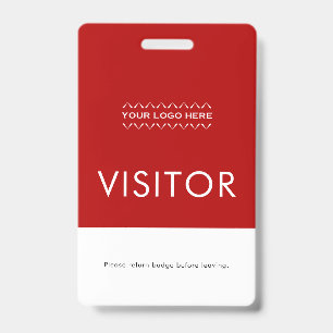 Tarjeta De Identificación Insígnia de visitante personalizada con logotipo