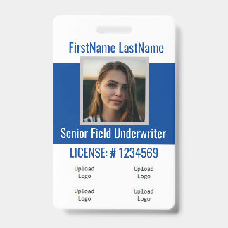 Tarjeta De Identificación Insignia del agente de seguro - logotipos de la pa