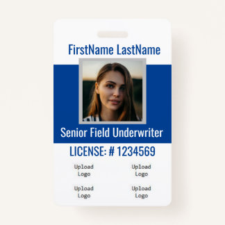 Tarjeta De Identificación Insignia del agente de seguro - logotipos de la pa