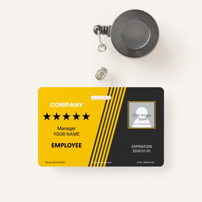 Tarjeta De Identificación Insignia del distribuidor (Anverso retráctil)