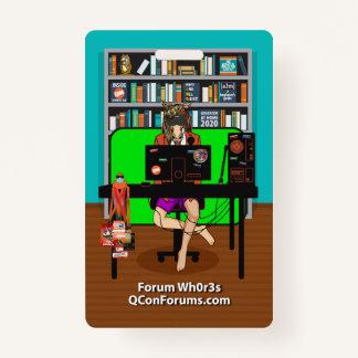 Tarjeta De Identificación Insignia del foro Quakecon 2020 Wh0r3s