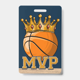 Tarjeta De Identificación Insígnia del MVP de Baloncesto
