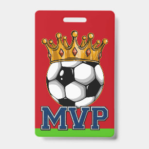 Tarjeta De Identificación Insignia del MVP de fútbol