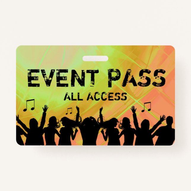 Tarjeta De Identificación Insignia del personal de eventos de conciertos de  (Anverso)