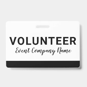 Tarjeta De Identificación Insignia del personal voluntario