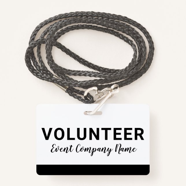 Tarjeta De Identificación Insignia del personal voluntario (Anverso son cordón)