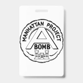 Tarjeta De Identificación Insígnia del Proyecto Manhattan