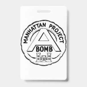 Tarjeta De Identificación Insígnia del Proyecto Manhattan