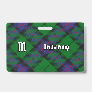 Tarjeta De Identificación Insígnia del Tartán del Clan Armstrong