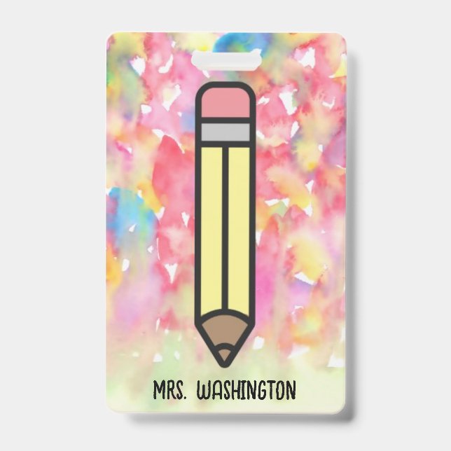 Tarjeta De Identificación Insignia divertida en la escuela (Anverso)