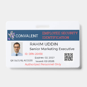 Tarjeta De Identificación Insígnia Empresa Pro Seguridad Corporativo Persona