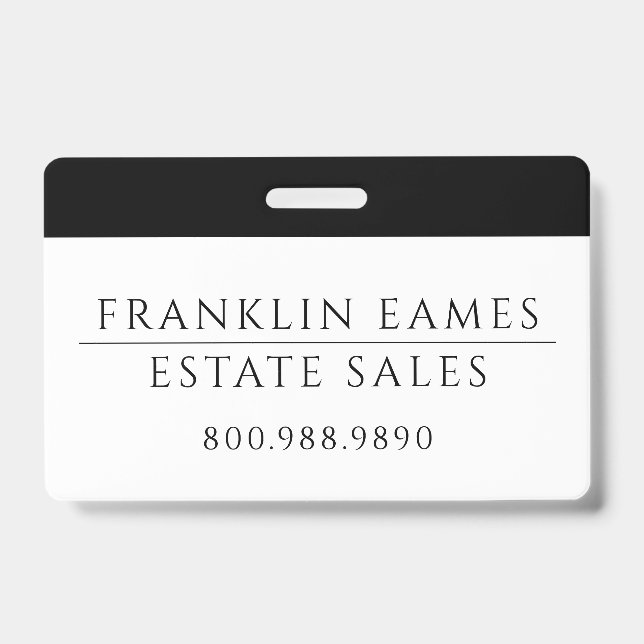Tarjeta De Identificación Insignia empresarial (Parte frontal)