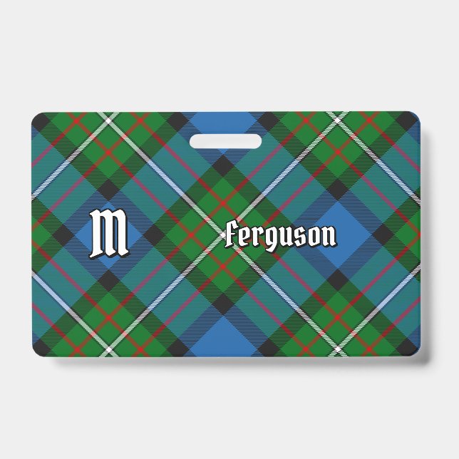 Tarjeta De Identificación Insignia Ferguson Tartan (Front)