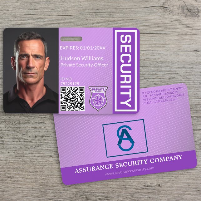 Tarjeta De Identificación Insignia fotográfica de la Guardia de Seguridad Pe (Subido por el creador)