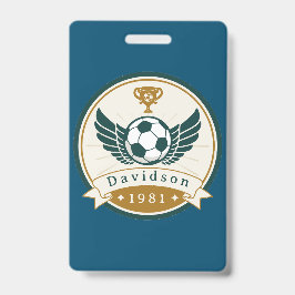Tarjeta De Identificación Insignia - Fútbol - Personalizado - Agregar nombre