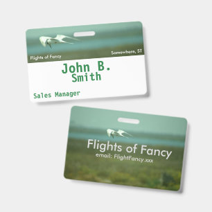 Tarjeta De Identificación Insignia - Golondrina de mar en vuelo