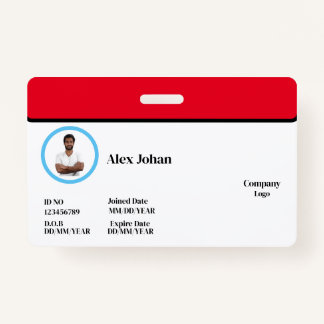 Tarjeta De Identificación Insignia horizontal