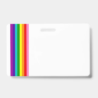 Tarjeta De Identificación Insígnia horizontal de la bandera del arcoíris LGB